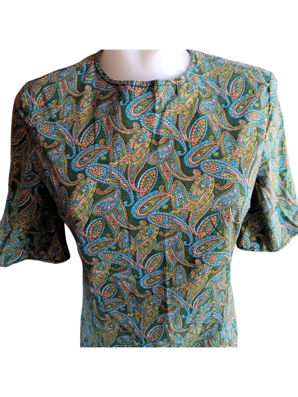 Shy Girl True Vintage Small 6 Dress 1960's 1of1 Paisley Print Dress Brady
